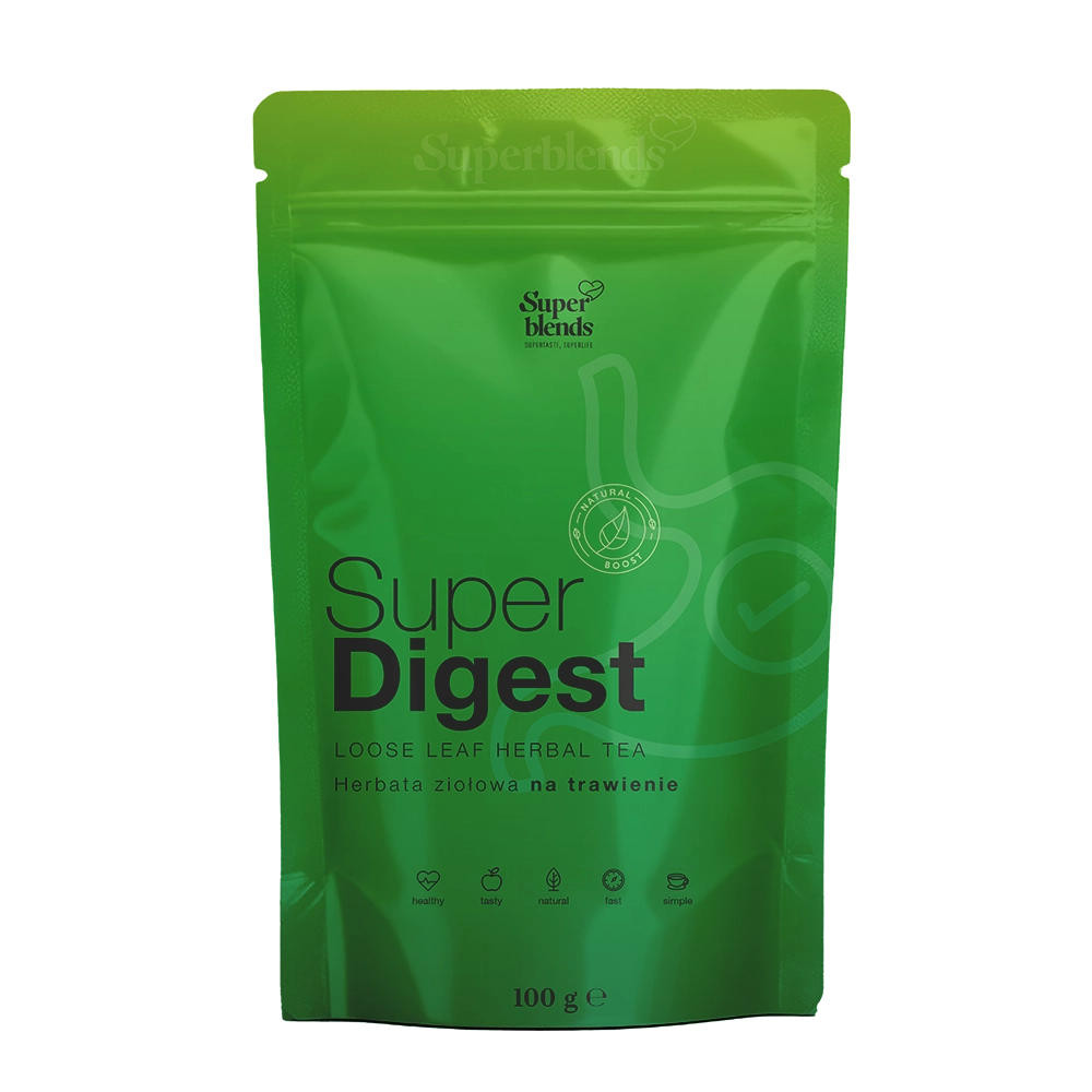 Super DIGEST — zielona torebka 100 g, mieszanka zielonej herbaty i ziół