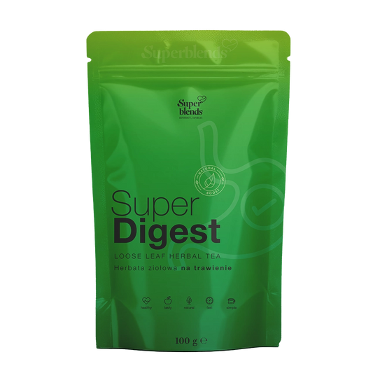 Super DIGEST — zielona torebka 100 g, mieszanka zielonej herbaty i ziół