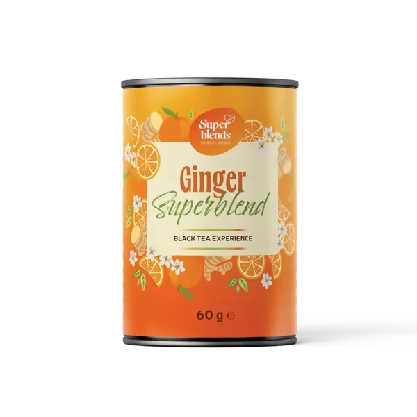 Ginger Superblend czarna herbata z imbirem i pomarańczą 60 g