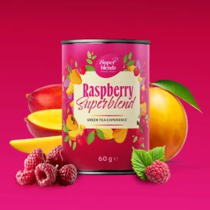 Raspberry Superblend zielona herbata z maliną i melisą 60 g - obrazek 3